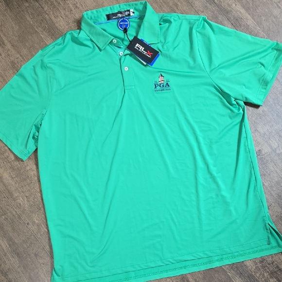 RALPH LAUREN RLX Bright Kelly Green Polo Shirt Golf Logo Nwt Sz XXL
